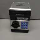 Piggy Bank for Kids - Electronic Money Saving Box w/Code- ATM Safe - Toy Coin Bank - Easter Boys Toys for Age 3, 4, 5, 6, 7, 8, 9 - Birthday Gifts for 8, 9, 10, 11, 12 Year Old Boy and Girl (Black & Silver)