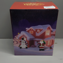 6FT Christmas Inflatables Outdoor Decs, Inflatable Polar Bear and Penguins in The Cup, Built-in Colorful LED Light, Blow Up Yard Decor for Lawn Garden Indoor Xmas Party, for Him, Her