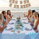 Zubebe 175 Pcs Last Toast on The Coast Baby Shower Party Decorations Coastal Bachelorette Paper Plates Cups Napkins Disposable Tableware Set Beach Bachelorette Party Supplies Serves 25