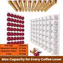 Coffee Pod Holder, Capsule Organizer for Counter,10-Pack Coffee Pods Storage/Organizers,Wall Mount with Adhesives,Coffee Station Fridge RV Kitchen-White