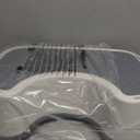 MR.SIGA Toilet Stool Squat Adult, Bathroom Stool Heavy Duty, Anti Slip Toilet Step for Bathroom, Toddler Step Stool for Kids, Off-White & Dark Gray