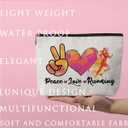 Running Gifts Women Running Makeup Bag Graduation Mothers Day Birthday Cross Country Running Gifts Runner Gifts for Women Female Sports Gym Lover Coach Marathon Lovers Daughter Sister Cosmetic Bag
