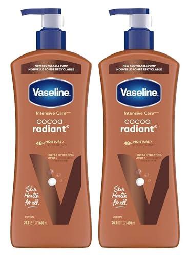 Vaseline Intensive Care Lotion Cocoa Radiant 20.3 Ounce Pump (600ml), 3 Pack