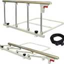Bed Rails for Elderly Adults Safety Rail Folding Bed Railings for Seniors Side Guard Assist Cane Hospital Bedrails Slides Under Mattress Bed Grab Bar Bedside Medical Handle Fall Prevention(37"x18")
