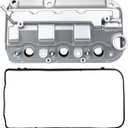 MITZONE Front Valve Cover Compatible with 2008-2017 Honda Accord Pilot Odyssey Crosstour Ridgeline Acura TL RDX 3.5L Replace 12310R70A00 12310R70A10 (Silver)