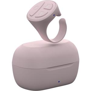 STDFORU TikTok Scrolling Ring, Bluetooth Camera Remote Control for iPhone, iPad, Android, Scrolling Ring for TikTok, YouTube, Instagram (Pink)