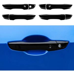 Thenice for 10th Gen Civic Accessories Door Handle Cover Exterior Decoration Compatible with Honda Civic 2021 2020 2019 2018 2017 2016 with Smart Auto Lock Holes -Black