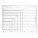 17-3/4 "x 22" XL Slotted Quilting Ruler, 5 in 1 Acrylic Quilt Cutting Template, Non-Slip High-Clarity Durable Acrylic Ruler for Fabric Strip Cutting, Patchwork, Sewing and Crafting