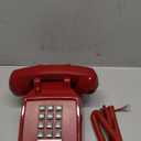 YOPAY Single Line Corded Desk Telephone, Home Emergency Intuition Amplified Retro Phone, Classic Dial Button Phone, Red