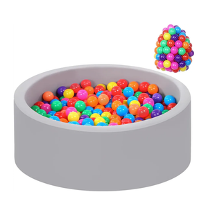 Foam Ball Pit for Toddlers with 100 Balls, Large Baby Ball Pit for Babies with Soft Memory Sponge, Indoor Outdoor Baby Playpen, Kids Play Ball Pool
