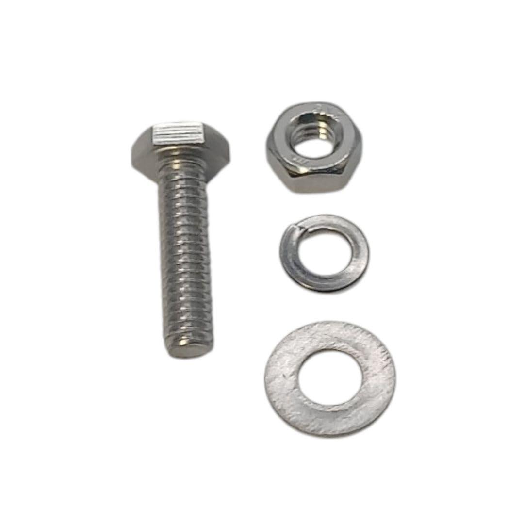 3 x (10 Sets) 1/4"-20 x 1 Stainless Steel Hex Head Screws Bolts, Nuts, Flat & Lock Washers, 18-8 (304) S/S, Fully Threaded