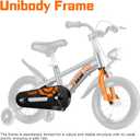 Kids Bike for Boys Girls, 12/14/16 Inch Bike with Training Wheels, Bicycle for Kids with Headlamp, Bike for Kids with Handbrake Sturdy Frame Adjustable Seat, Children Bicycle for Beginner Riders