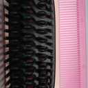Go Brush Pro 2025 New Cordless Hair Straightener Brush - 199 Million Negative Ions, Compact & Travel-Friendly with LED Display, 4000mAh Rechargeable, Anti-Scald Mini Hot Comb for Women (Pink)