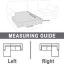 hyha Velvet Couch Cushion Covers, Stretch Chaise Lounge Sectional Couch Seat Covers L Shape for Sectional Sofa, Soft Sofa Cushion Slipcover Washable with Elastic Bottom(XL Chaise, Brown)