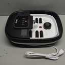 HOSPAN Collapsible Foot Spa with Heat, Bubble, Red Light, and Temperature Control, Foot Bath Massager with 8 Shiatsu Massage Rollers, Pedicure Foot Spa for Relaxation and Stress Relief, Black