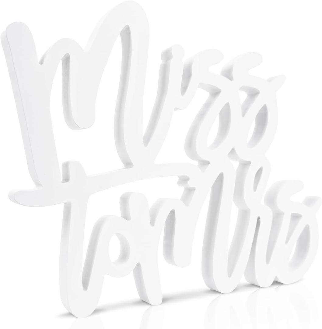 Bridal Shower Decorations Miss to Mrs Sign for Batcholette Party Table Centerpieces Wedding Plastic Photo Booth Props for Wedding Party Decorations Supplies