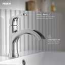 Moen Karis Black Matte One-Handle Single Hole Bathroom Sink Faucet with Optional Deckplate, 84346BL