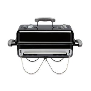Weber Go‑Anywhere Charcoal Grill – Compact Portable BBQ Grill for Camping, Tailgating & Outdoor Cooking with 2‑Piece Cooking Grate & Precise Airflow Dampers