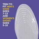 Dr Scholls Go Sockless! Cushioning Insoles for Women Men Unisex, 3 Pairs, Trim to Fit - Absorbs Moisture to Keep Feet Dry, Shoe Inserts for Women Men with Plush Terry Cloth Layer for Added Comfort (Size L)