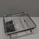 Expandable Over The Sink Dish Drainer Drying Rack In Stainless Steel Metal For Small Kitchen, Counter Space Saving Compact Above Plate Dryer Strainer, Adjustable Hanging Inside Sink Wire Drain Holder