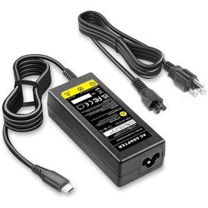 Universal Chromebook Charger 65W USB-C Charger Type C Port Adapter, for Thinkpad/Yoga, Dell, Chromebook 3100, Latitude 5420, Acer, Google Series Type C Chromebook Charger Fast Charging