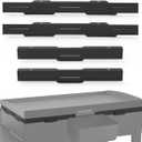 Koutemie Wind Guard for Blackstone 28" Griddle Accessories with Magnetic Grill Heat Shield, Heavy Duty Steel Wind Screens Compatible with Rear Grease Cup, Hood and Side Shelf, Black