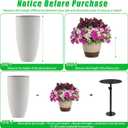Adjustable Plant Risers for Inside Pots, 11-20" Rise Planter Insert Filler for Large Pots, Plant Lift Inserts Pot Risers for Indoor Outdoor Tall Taper Planter Container (6" 8" 10" Base Top, Set of 2)