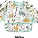 PandaEar 5 Pack Baby Long Sleeve Bibs| Waterproof Full Sleeve Bib for Baby Infant Toddler 6-36 Months