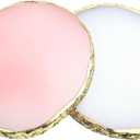 2Pcs Resin Nail Art Palette,Nail Polish Palette,Gold Edge Nails Holder Display Board,Cosmetic Mixing Tools for Nails Art Pink