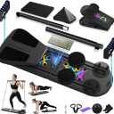Pilates Board, Foldable Pilates Reformer Set for Home Workout with Timer, 6-in-1 Multifunctional Portable Reformer Pilates Machine at Home Pilates Equipment for Fitness, Exercise, Abs, Core Training