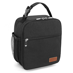 Femuar Lunch bag for Men Women Adults Small for Office Work Picnic  Reusable Portable Lunchbag, Black