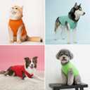 Chol&Vivi Dog Shirt, Cotton Apparel 4pcs, Soft Thin T-Shirts, S (16' Chest), Light Blue, Green, Red, Orange, Lightweight, Comfortable, Breathable, Small Breeds