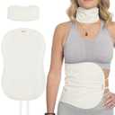 Castor Oil Pack Compress for Liver Detox & Thyroid Kit - Organic Cotton, Mess-Free, Reusable Castor Oil Wrap - Improve Sleep and Digestion, Reduce Inflammation(Castor Oil Not Included)