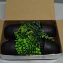 Der Rose Fake Plants 4 Packs Artificial Plants Small Faux Plants Black Bathroom Accessories for Halloween Bathroom Home Kitchen Coffee Table Office Desk Decor Indoor (Green)