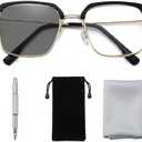 Smart Reading Glasses, Self Adjusting Glasses, Automatic Reading Glass for Office Computer Work and Home Reading, Complete Set with Screwdriver Case and Cloth