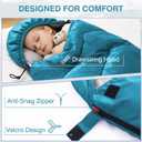 Sleeping Bag 4 Seasons Adults & Kids for Camping Hiking Trips Warm Cool Weather,Lightweight and Waterproof with Compression Bag,Indoors Outdoors Activities