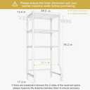 Ulif U8 Mini Laundry Room Storage Organizer, Over The Washer and Dryer Storage Shelves for Laundry Organization, 29.5W x 17.3D x 76.2H, Suit Washing Machine Width Within 27.1, Hold 304 lb, White