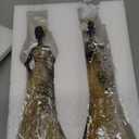 African Statue for Home Decor - 2-Pack Tribal Art Sculptures,Gold Vintage Figure Figurines,Living Room, Office & Shelf, for Housewarming, Birthday & Holidays Decorations