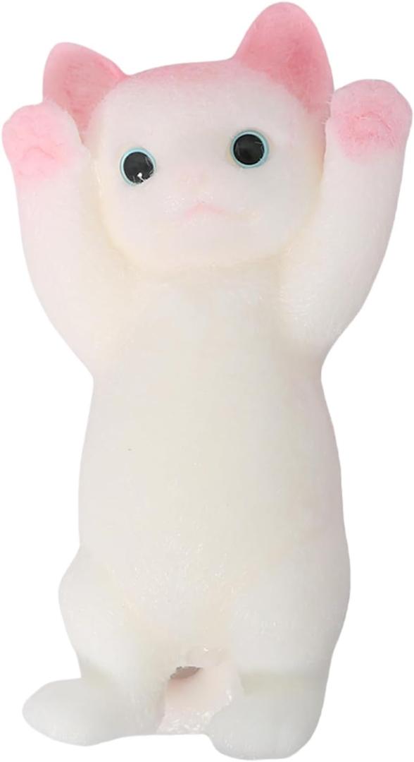 1pcs Pink Big Squishy Cat Toy,Cute Cat Squeeze Toys for Stress Relief,Cat Shaped Squishy Toys,Cat Toy pet Simulation Cut cat Pinch Toy(1pcs Big Pink)