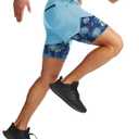Surenow Mens 2 in 1 Running Shorts Quick Dry Athletic Shorts with Liner, Workout Shorts with Zip Pockets and Towel Loop (Blue, XL)