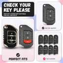 for Jeep Key Fob Cover, Premium Soft TPU Full Protection Key Case Compatible with Wrangler JL JLU Rubicon Sahara Sport S 4xe, Gladiator JT 3 Button Flip Remote Smart Key Shell (G-Black)