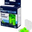 Flents Protechs Foam Ear Plugs, 10 Pair with case Sleeping, Snoring, Loud Noise, Traveling, Concerts, Construction, Studying, Work, Shooting, NRR 33, Noise Cancelling, Green, Made in the USA