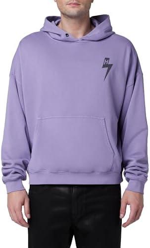 HUDSON Men's Crop Hoodie, XL, Purple