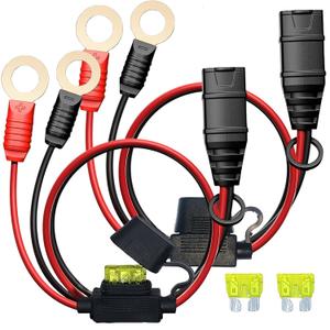 2 Pack GC008 X-Connect fit for NOCO Battery Charger Accessories Cables,M10 (3/8in) XL Eyelet Terminal, Replacement NOCO Battery Connector Smart Batteries Trickle Charger Cable