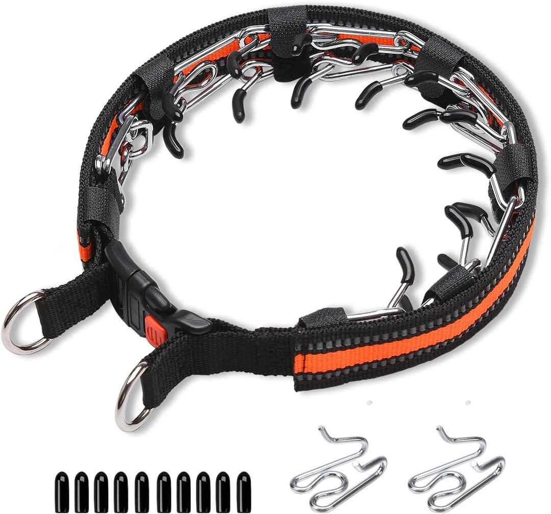 Collar de pas para perros, collar de pas para perro cubierto reflectante, collar de entrenamiento ajustable con hebilla de liberacin rpida para perros pequeos, medianos y grandes (tamao M)