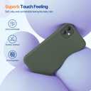 Miracase Designed for iPhone 11 Phone Case, with Screen Protector, Liquid Silicone Gel Rubber Full Body Drop Protection Shockproof Cover Phone Case for iPhone 11 6.1 inch, Dark Green