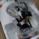 TOCHIC Black Gold Crystal Table Lamp, 5-Light Modern Bedside Lamp for Bedroom, 28" Tall Vintage Desk Lamp for Living Room, Home Office, Dining Room, Staircase, Entryway