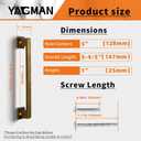 2 x 2 Pack Antique Brass Cabinet Pulls 5"(128mm) Hole Center Kitchen Retro Handles for Furniture and Drawers Vintage Square Dresser Handles Farmhouse Knobs Drawer Pulls Hardware Q-AB128-2