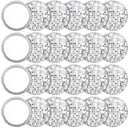 Qunclay 24 Pcs Disco Ball Compact Round Pocket Mirror - 2.76 Inch Vintage Mini Handheld Portable Mirror for Purse, Women Gift, Party Supply, Travel Daily (Silver)