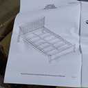 Max & Lily Full Size Bed Frame with Slatted Headboard, Solid Wood Platform Bed for Kids, No Box Spring Needed, Easy Assembly, Walnut